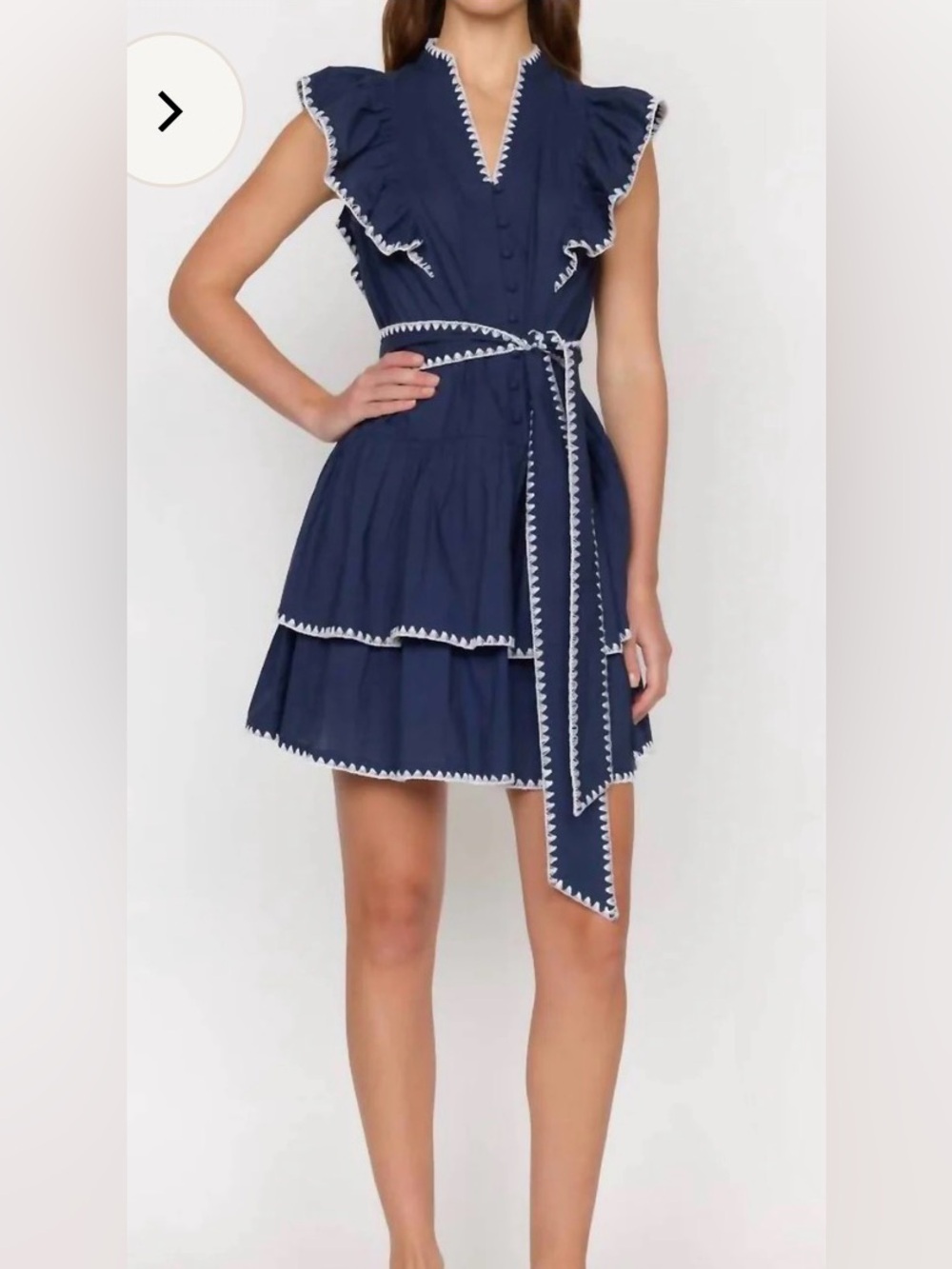 Christy Lynn Uma Ruffled Mini Dress, XS